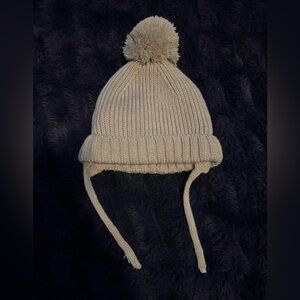Zara Light Beige Knit Hat 6-12m